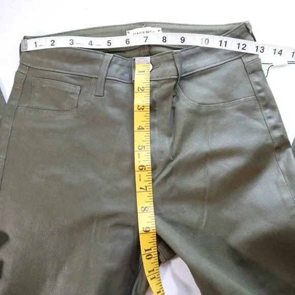 NEW L'Agence MargueriteHigh-RiseHunter CoatedJeans size 25 NWT
